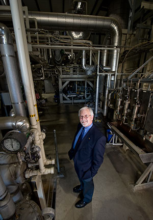 Wendell Brase shows off UCI’s cogeneration plant