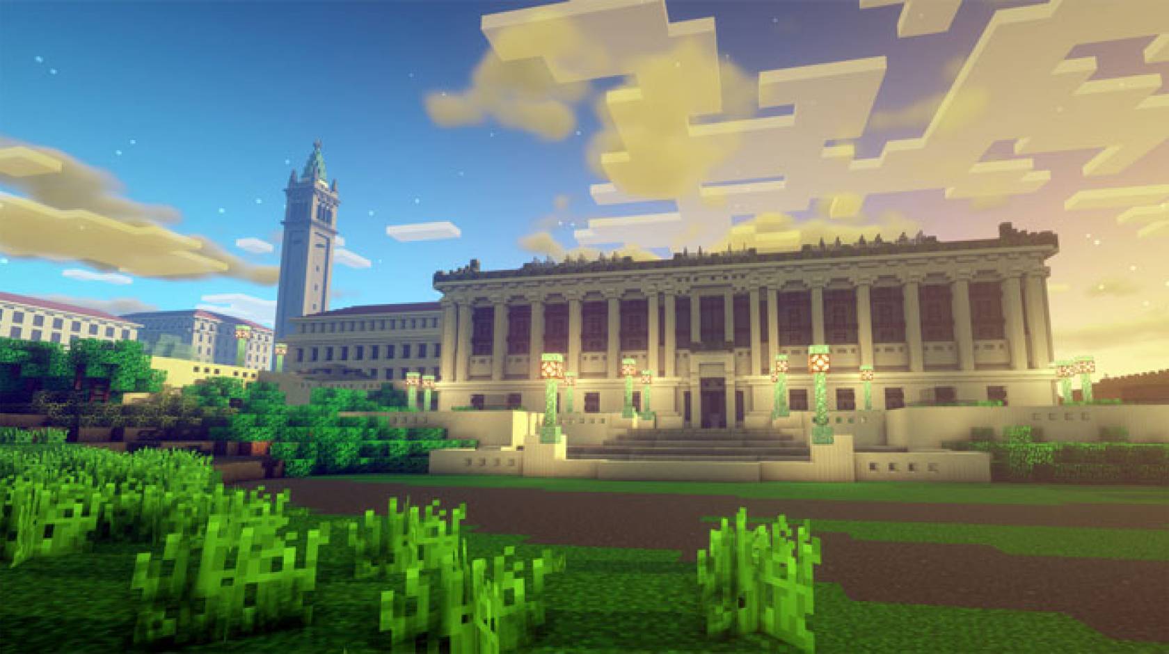Minecraft screenshot of UC Berkeley
