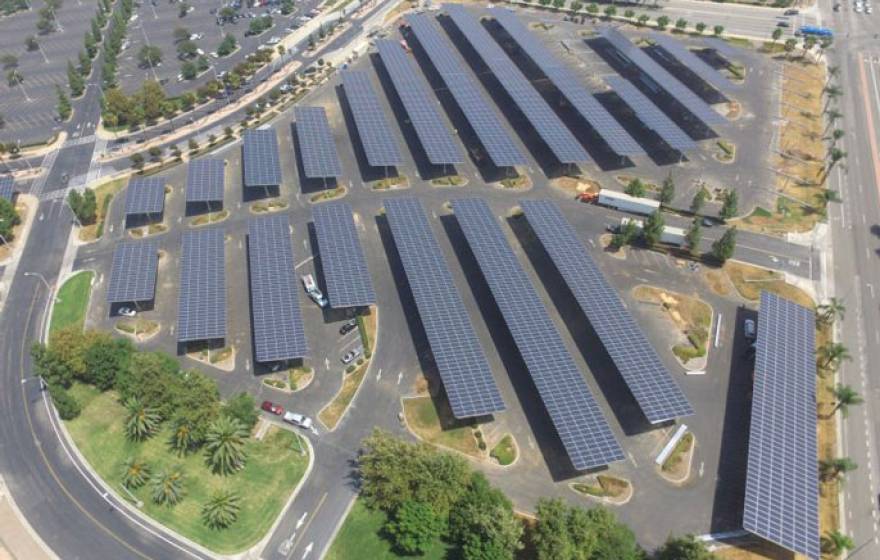 UC Riverside aerial solar panels
