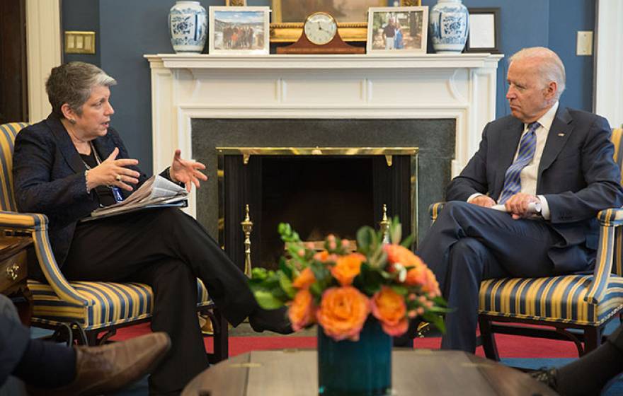 UC President Napolitano with Vice President Biden