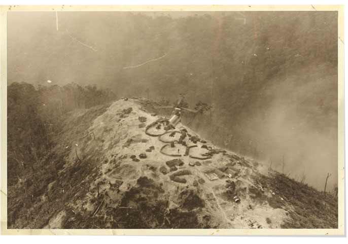 An archival image of a hillside