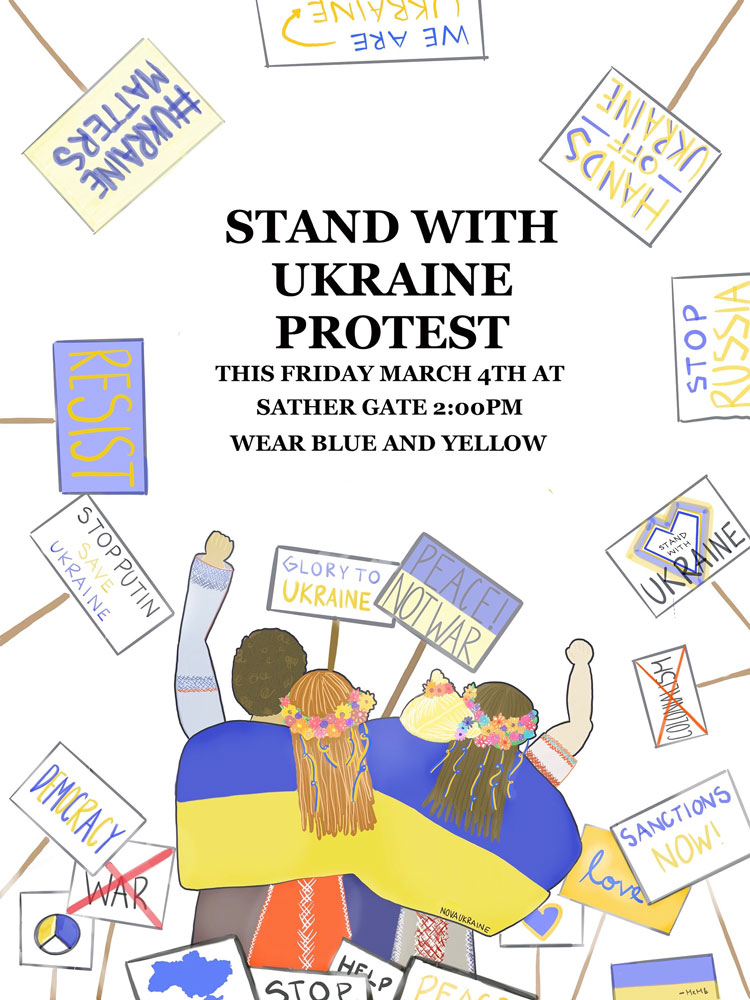 Stand with Ukraine Protest poster