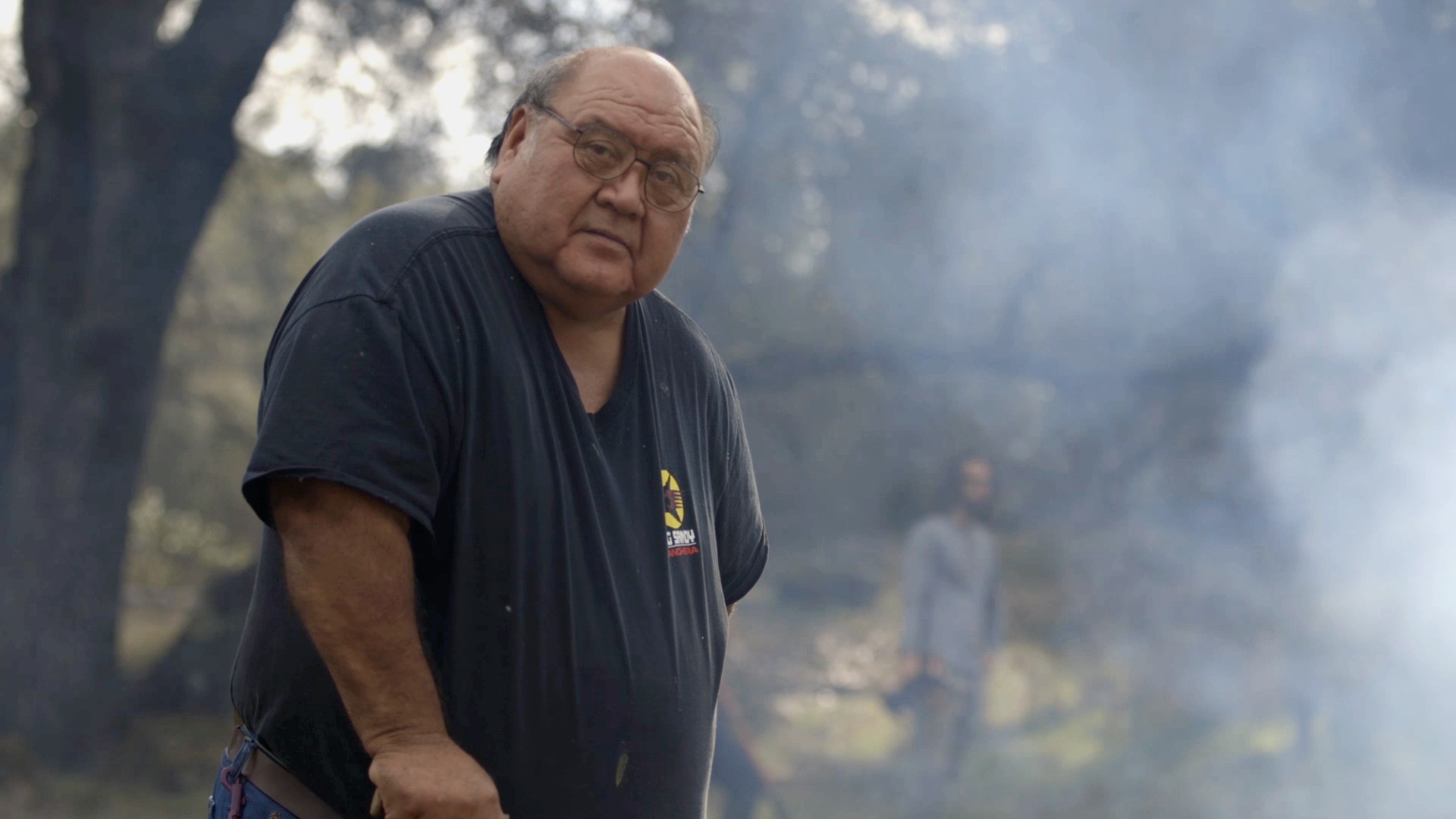 Ron Goode at a cultural burn