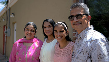 Anjika Pai and her family