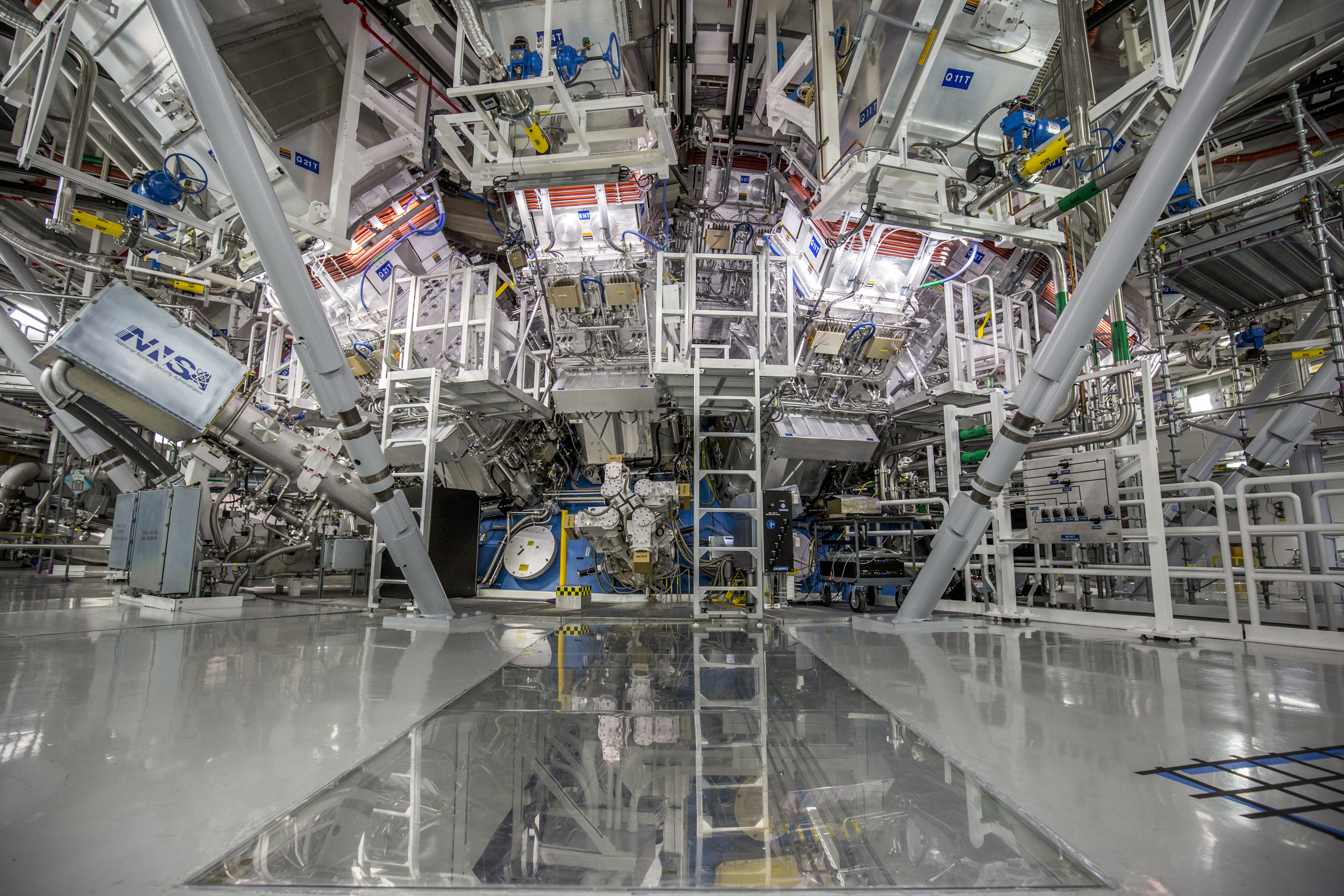The target chamber of LLNL’s National Ignition Facility