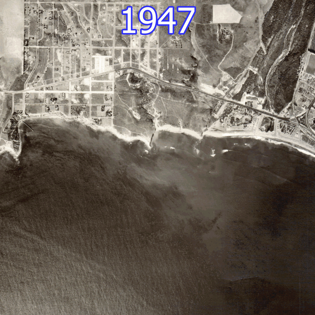 GIF of a beach changing over time