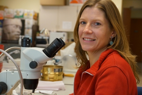 Portrait of Amber VanDerwarker in the lab