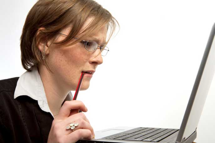 woman and laptop