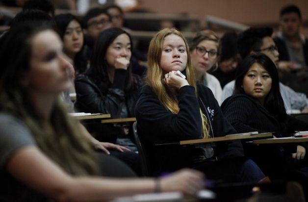 young women in computing class