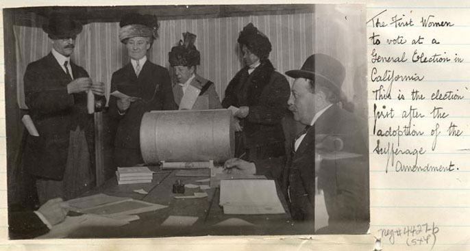 Women voting in the early 20th century