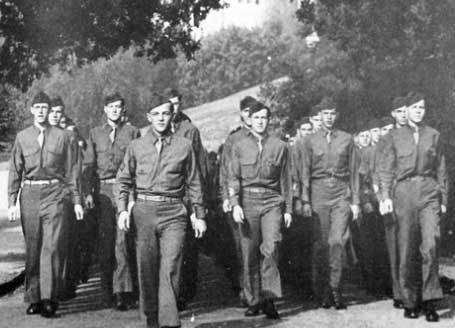 Army cadets, UC Berkeley, ca. WWII