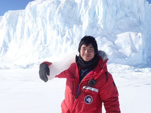 Umi Hoshijima in Antarctica