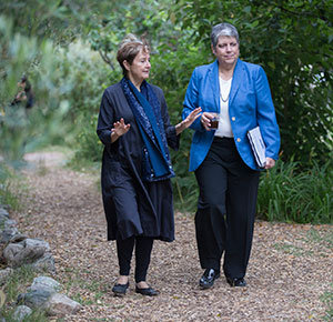Alice Waters and Janet Napolitano