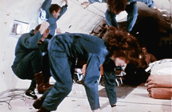 Sally Ride somersault in space