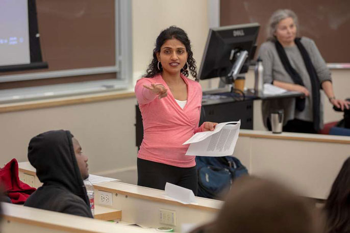 Saru Jayaraman teaching a class