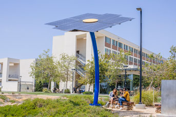Students at the Solar Chill, UC San Diego campus
