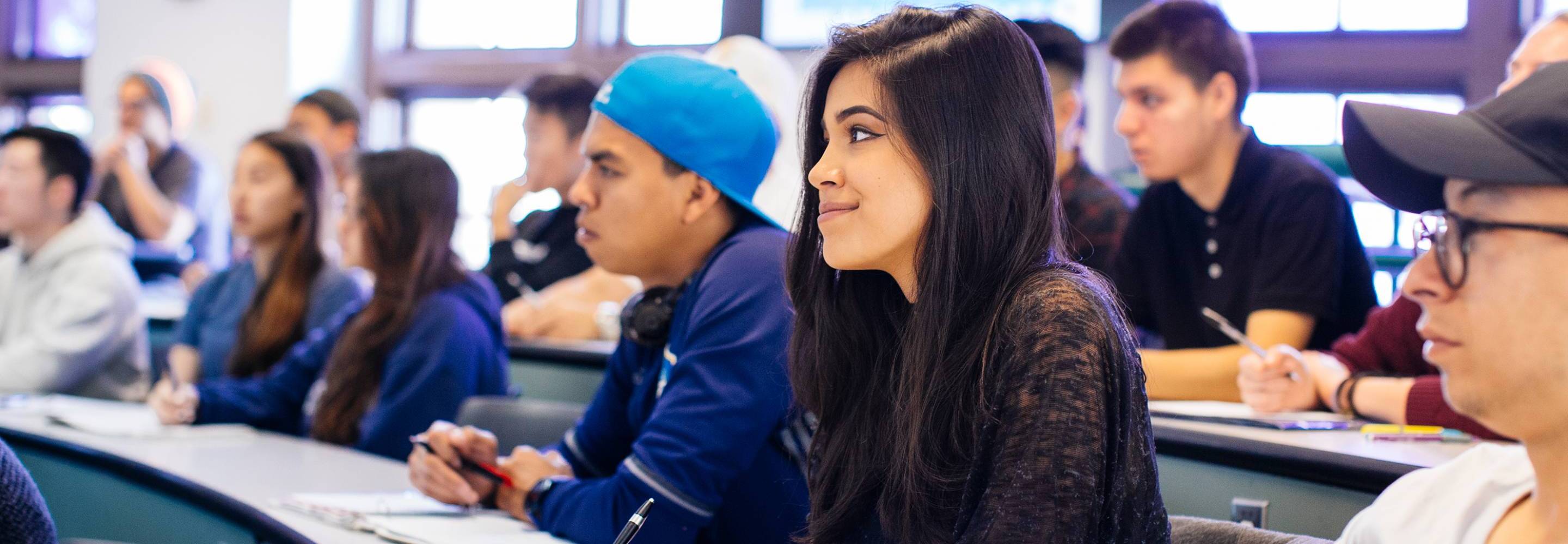 Students sitting in a classroom together