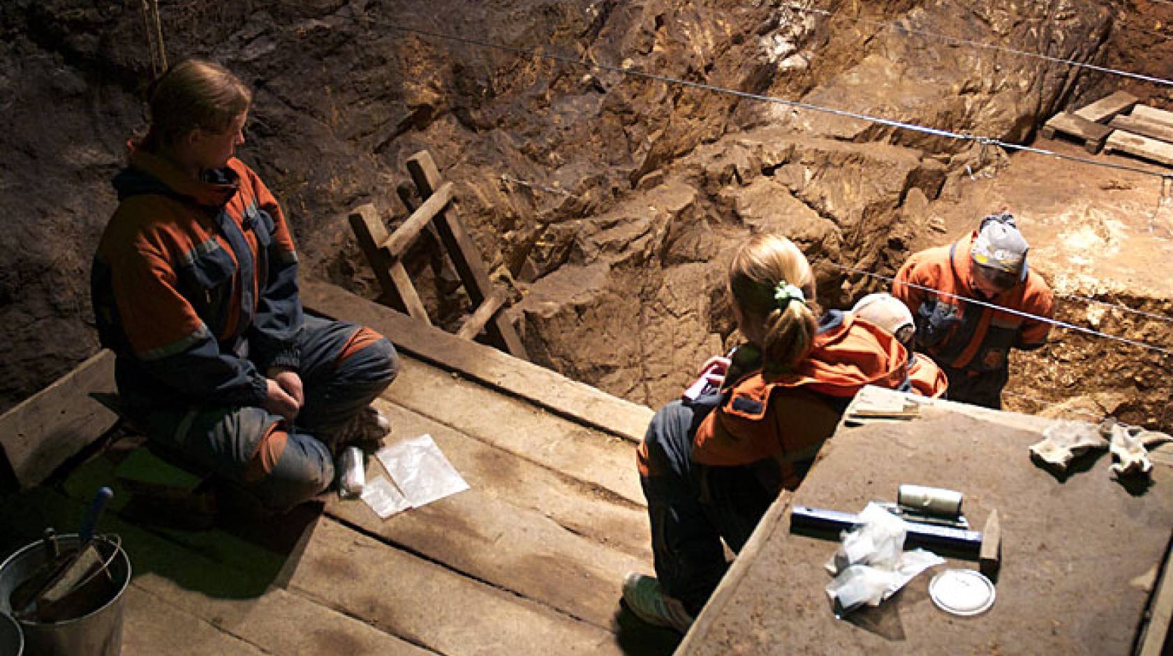 Denisova Cave excavation