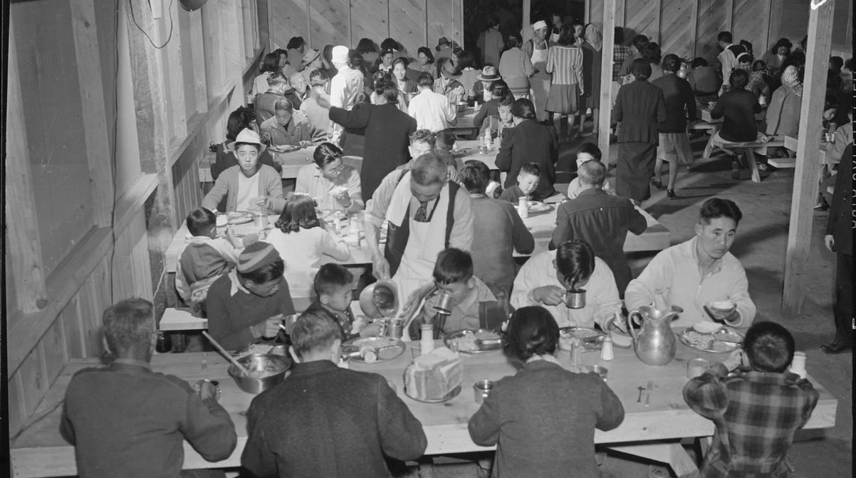 Meal time at the Manzanar Relocation Center