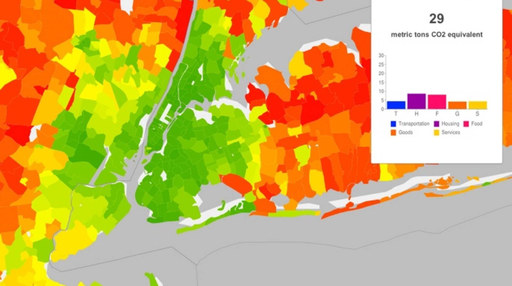 color-coded map of the NYC metro area