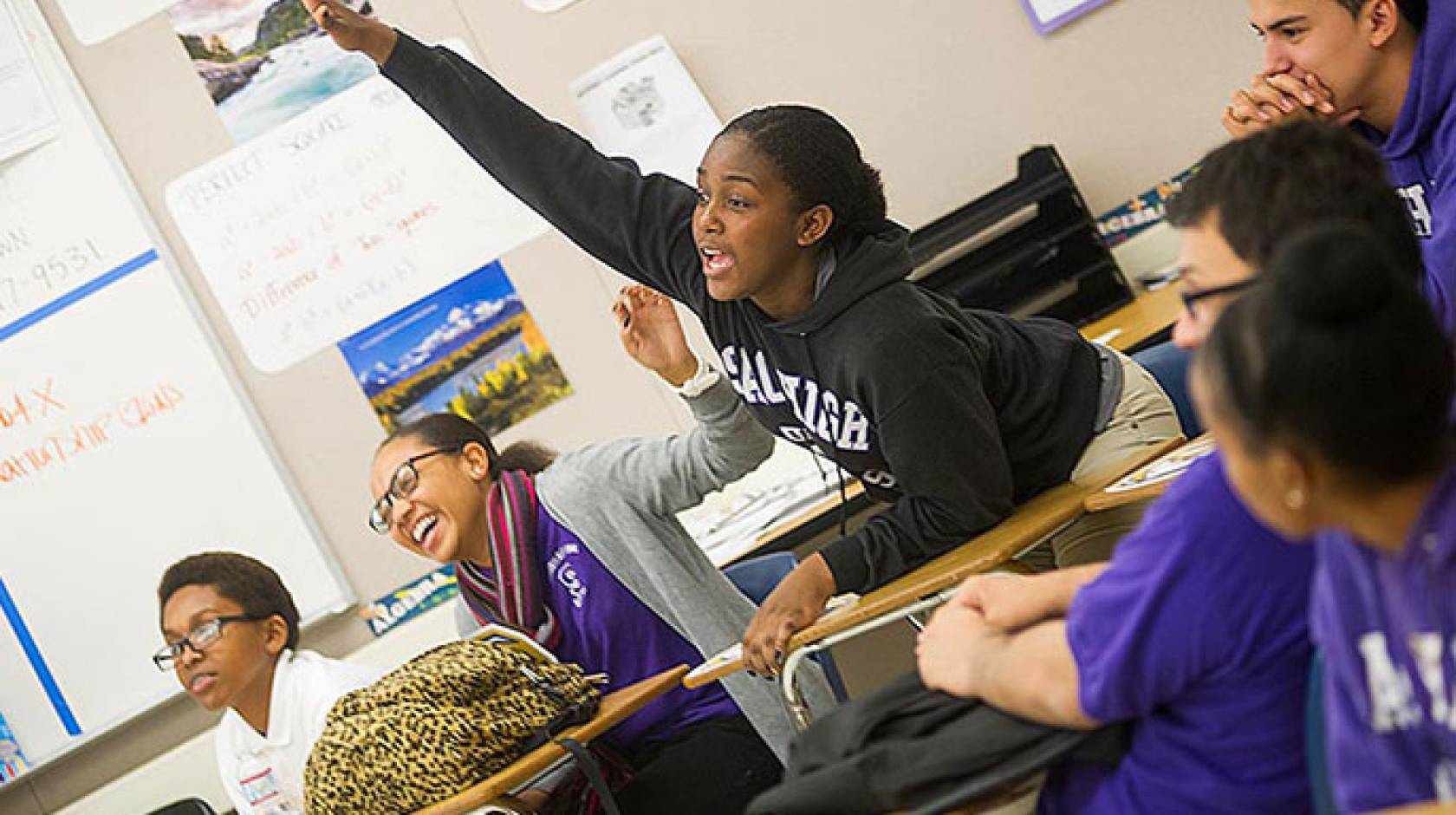 Naja Barker and classmates