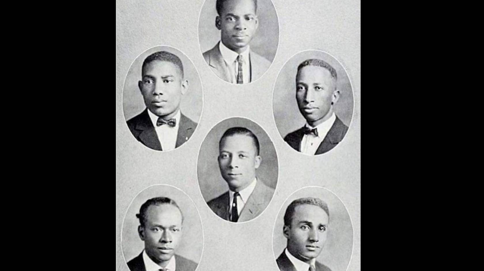 A grouping of 100-year-old portraits of young Black men