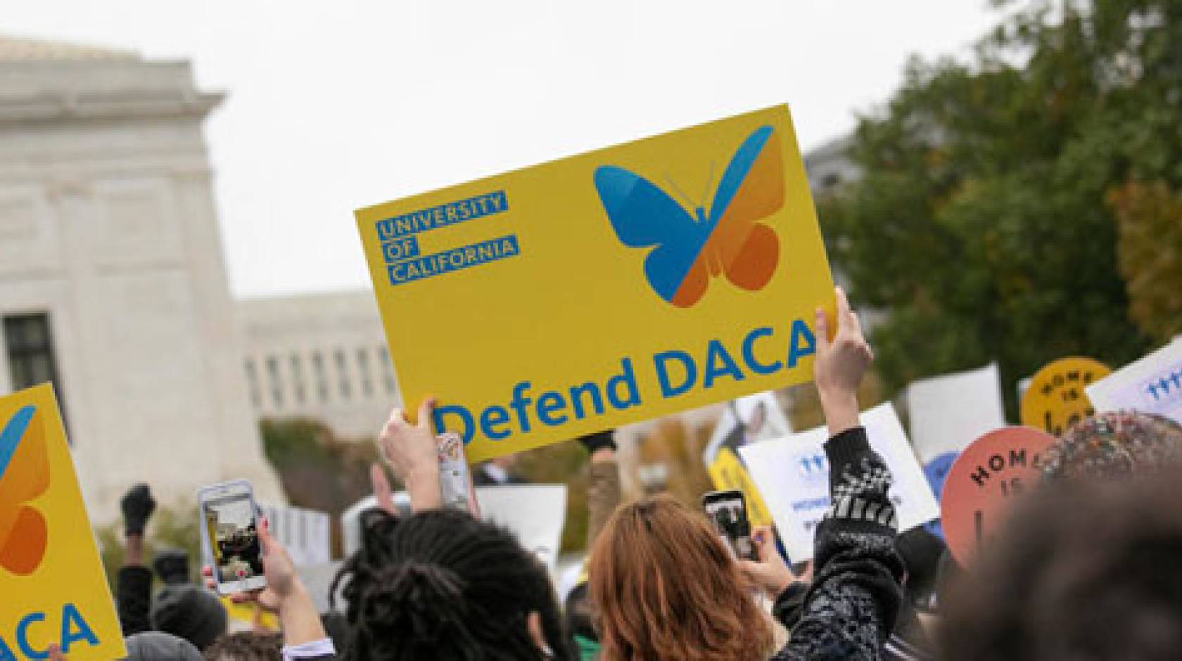 DACA supporters rally outside the Supreme Court on Nov. 12, 2019