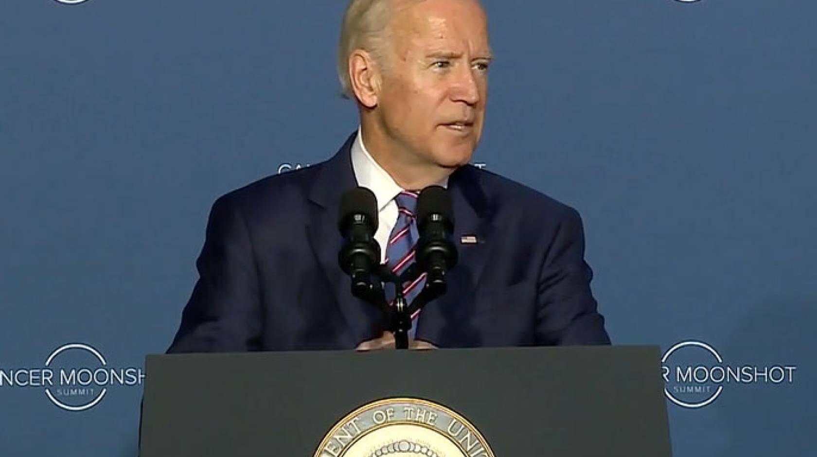 Vice President Joe Biden made the opening and closing remarks at Wednesday's White House Cancer Moonshot Summit.
