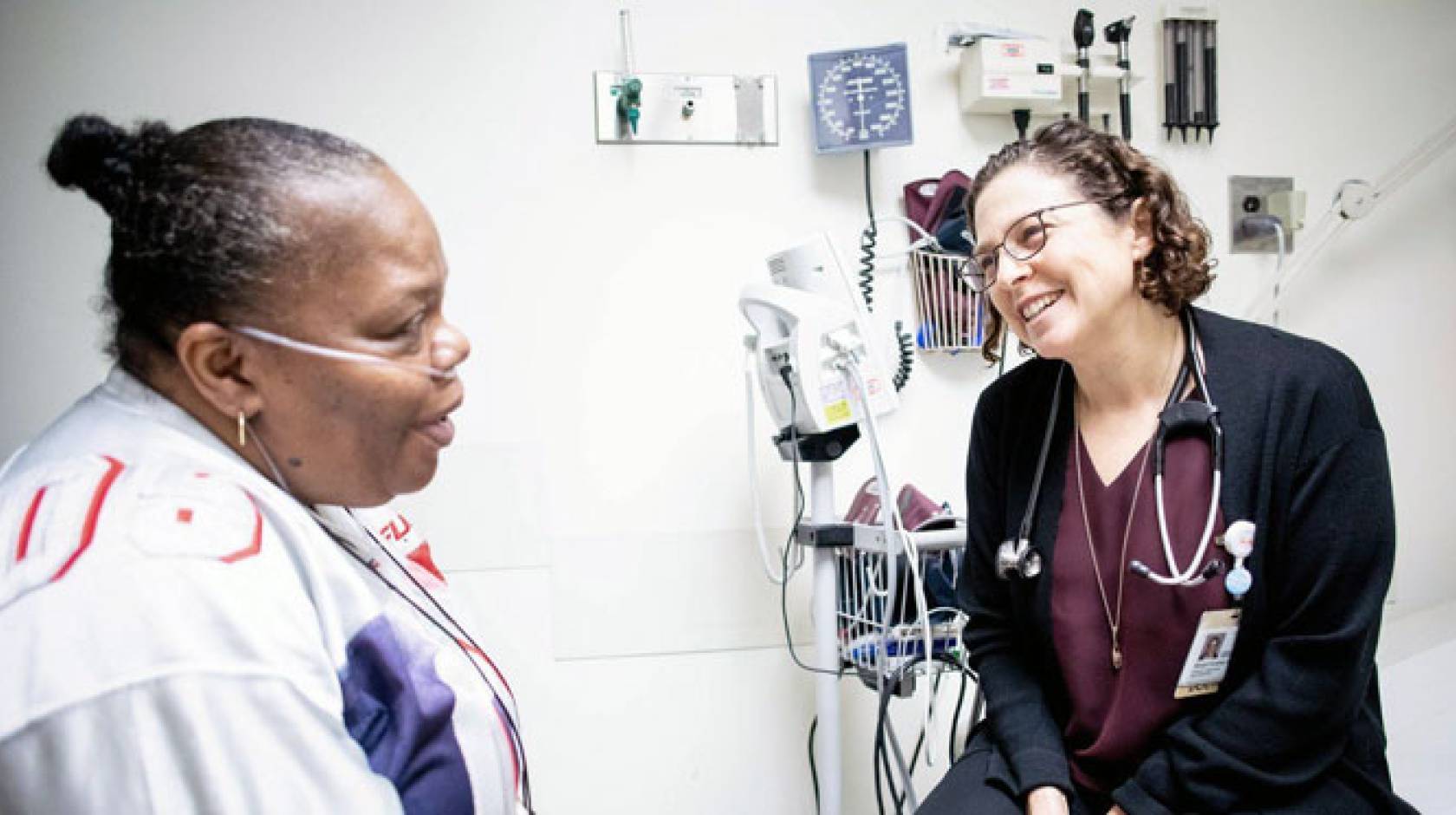 Margot Kushel with a patient