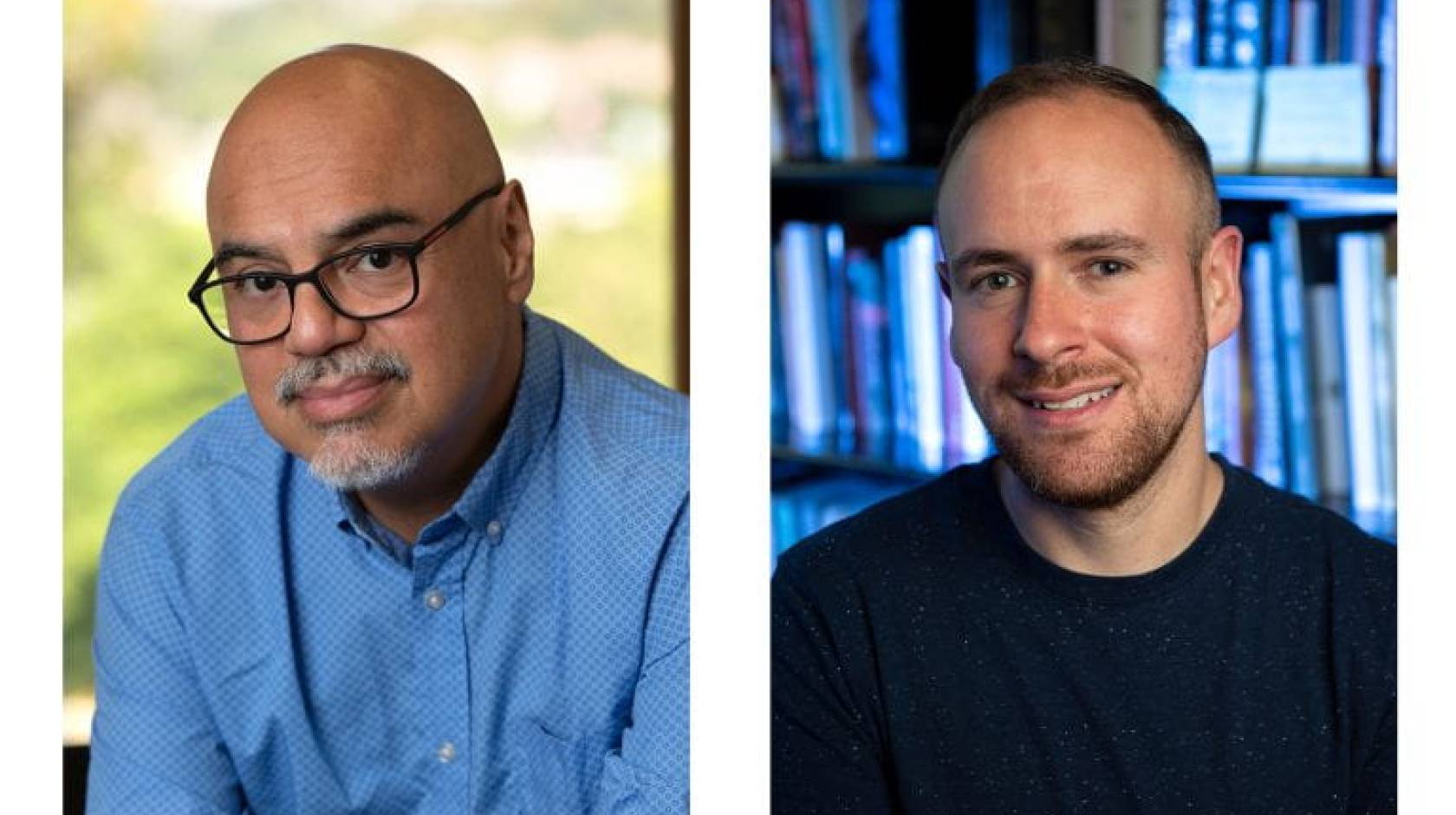 Portraits of Héctor Tobar (left) and Roland Betancourt