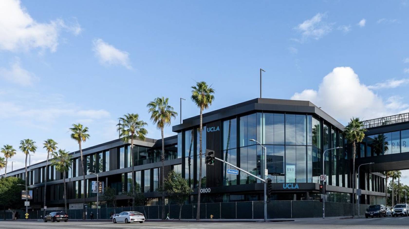 Visualization of an empty mall with UCLA logos on it