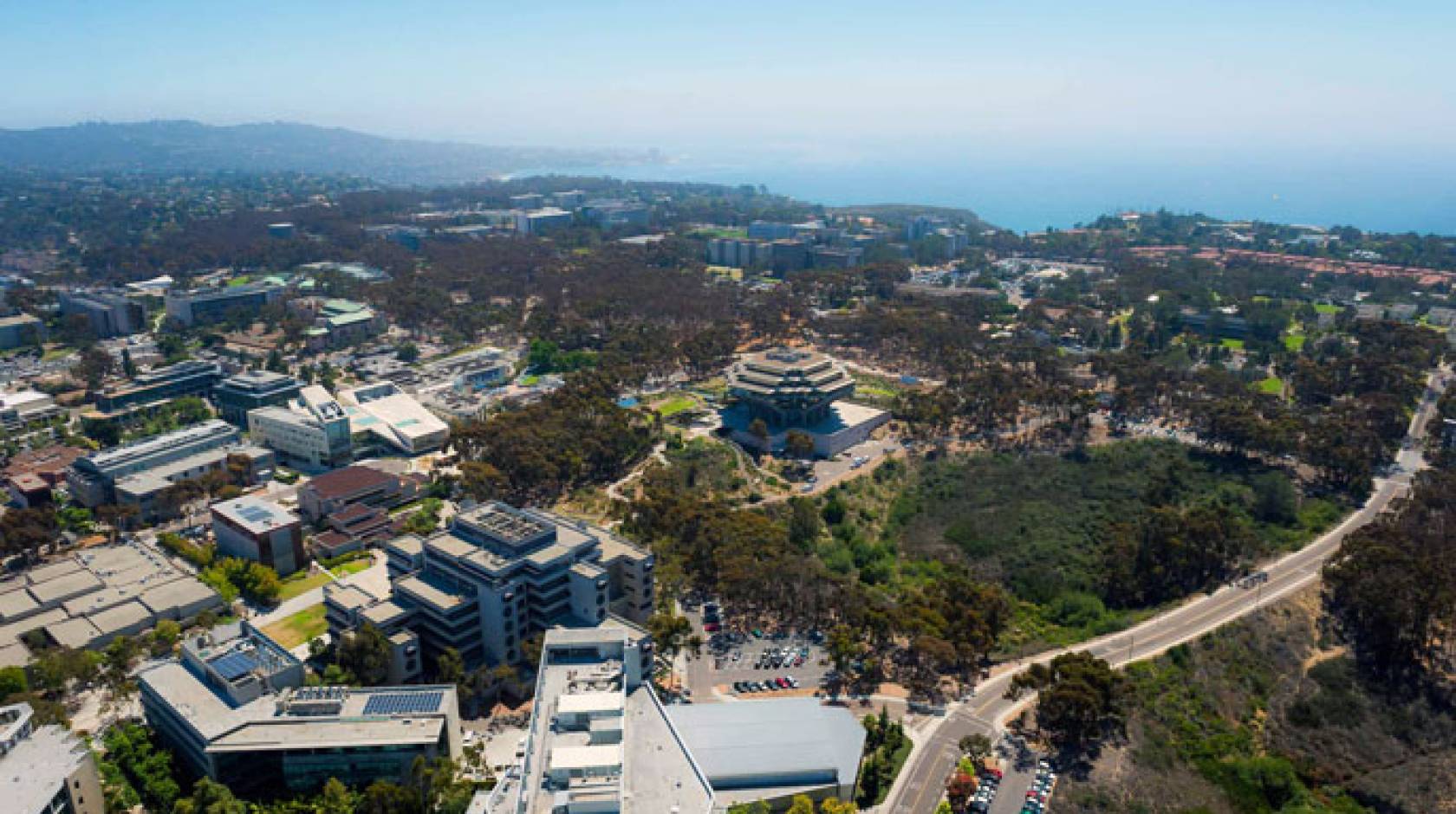 Overhead shot of UC San Diego campus