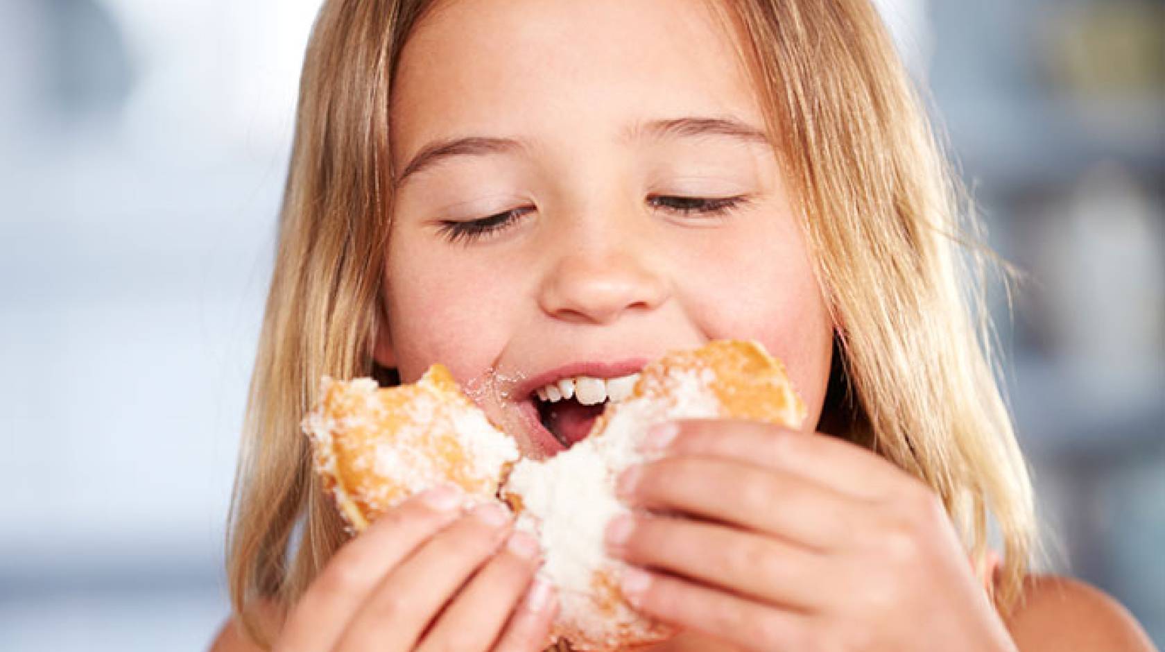 girl with sugared donut
