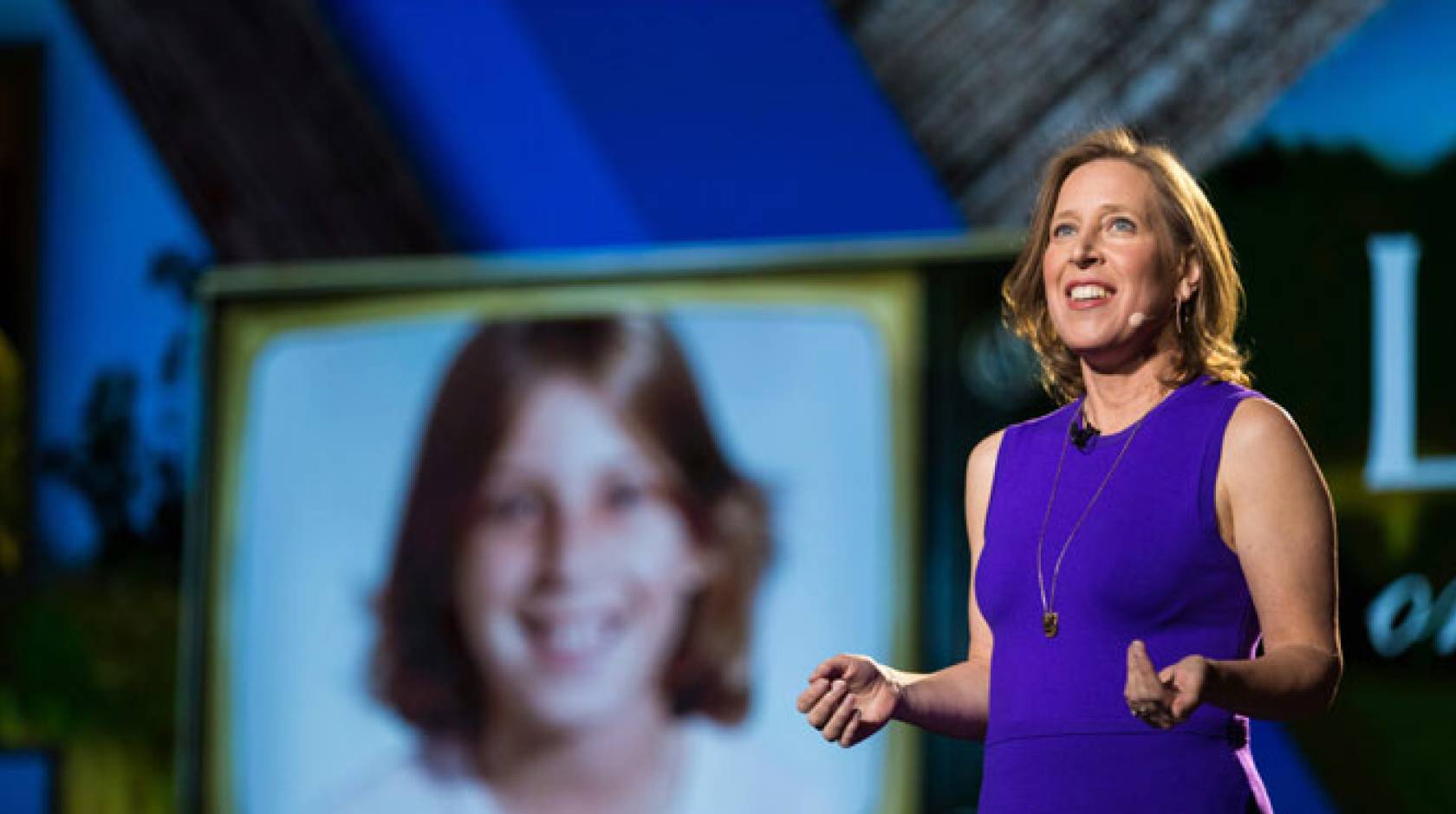 Susan Wojcicki speaking at a conference