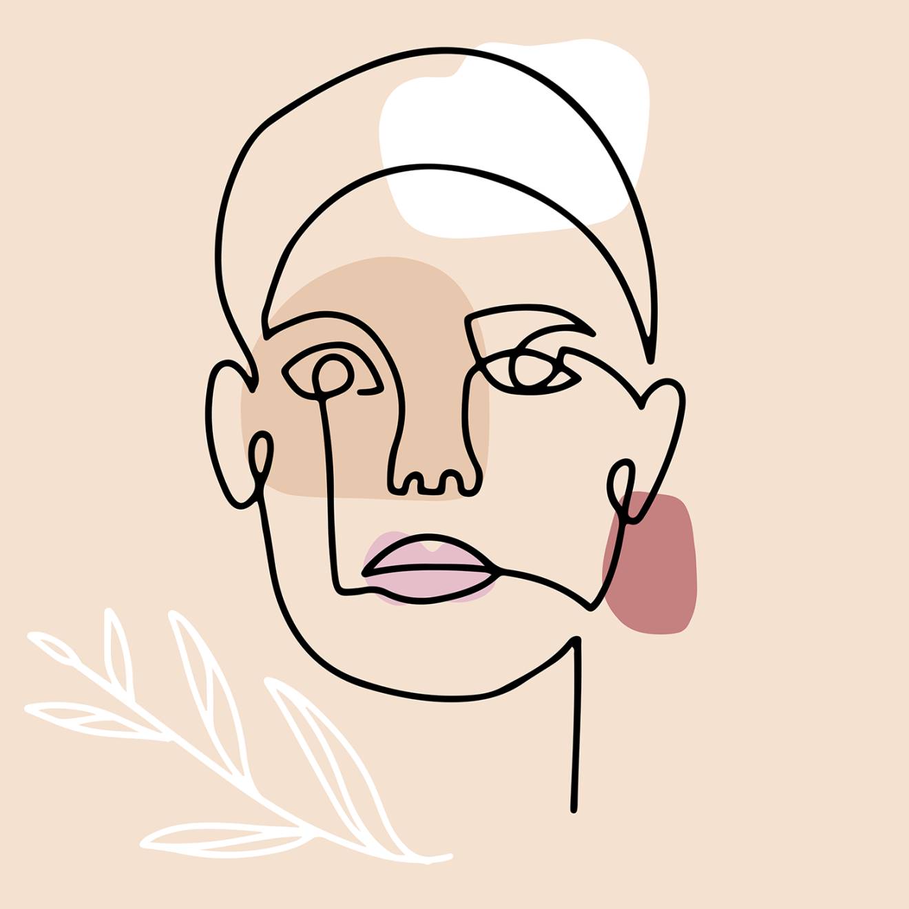 Psychopathy definition A line drawing of a woman's head on a warm beige background