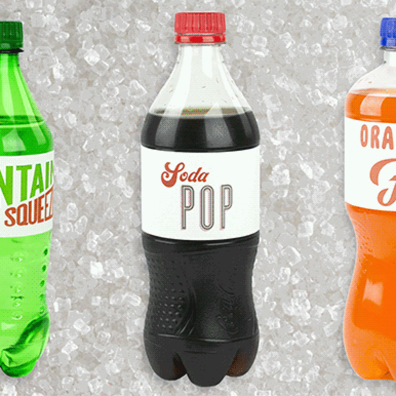 gif of soda pop bottles