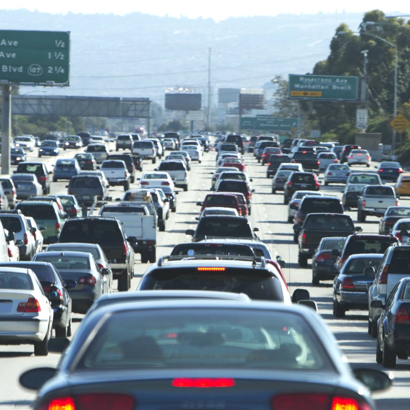 The true cost of driivng View of a traffic jam on 405