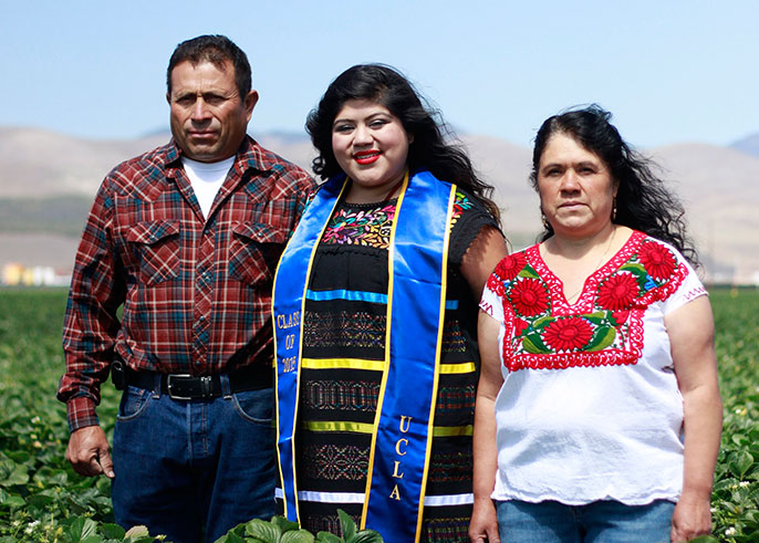 Eunice Gonzalez and her parents