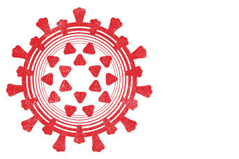 Illustration of a coronavirus symbol
